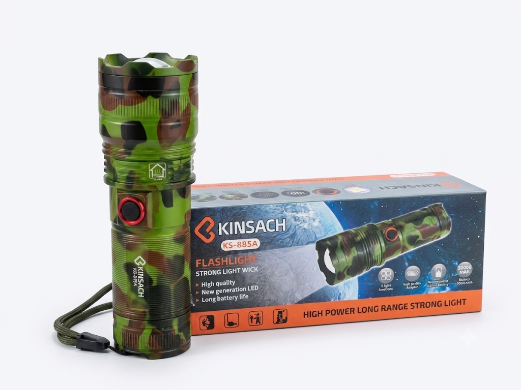 Kinsach Ks-885A High Power Long Range Strong Flash Led Torch Light